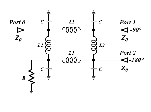 LC quadrature hybrid coupler calculator